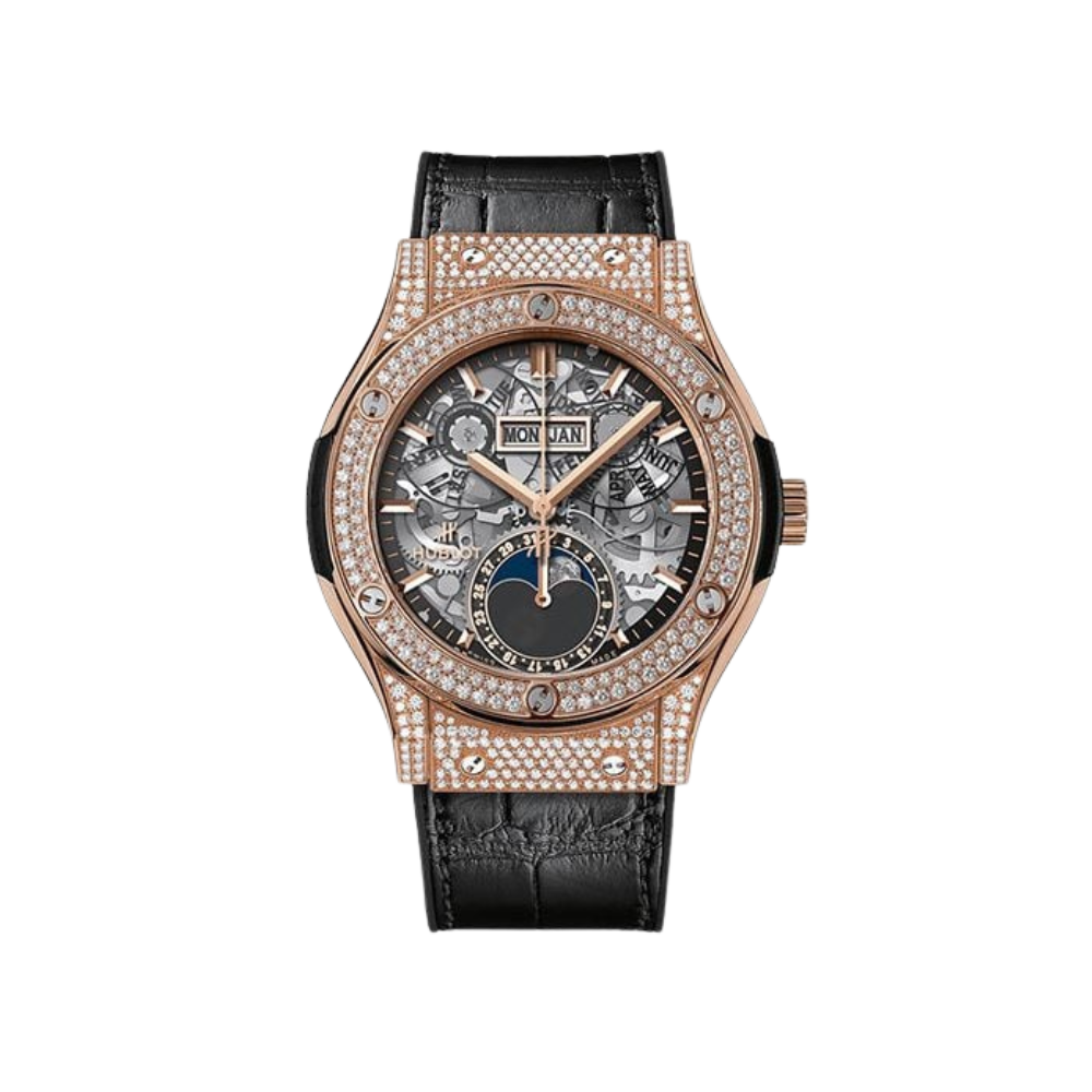 Hublot Classic Fusion Aerofusion Moonphase King Gold 42mm, Ref# 547.OX.0180.LR