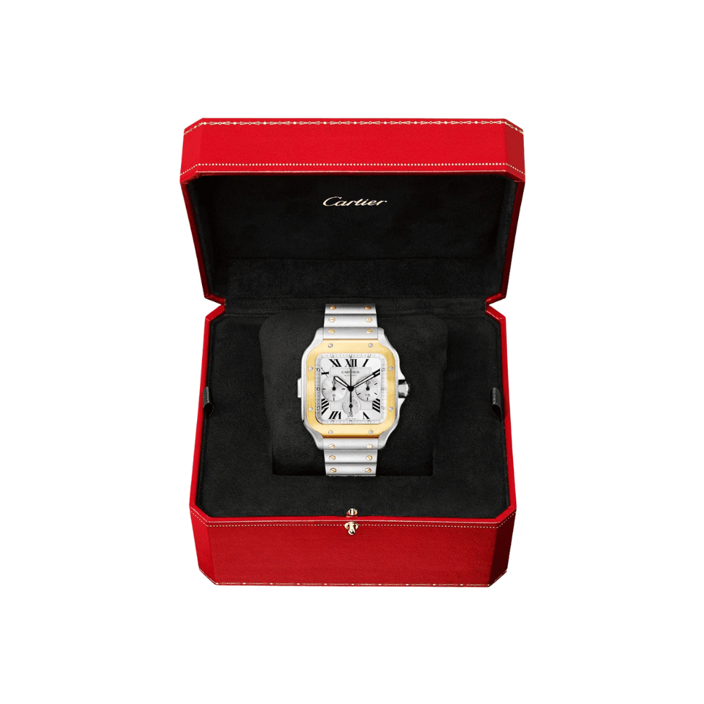 Santos de Cartier XL Chronograph Steel/Gold - Image 6