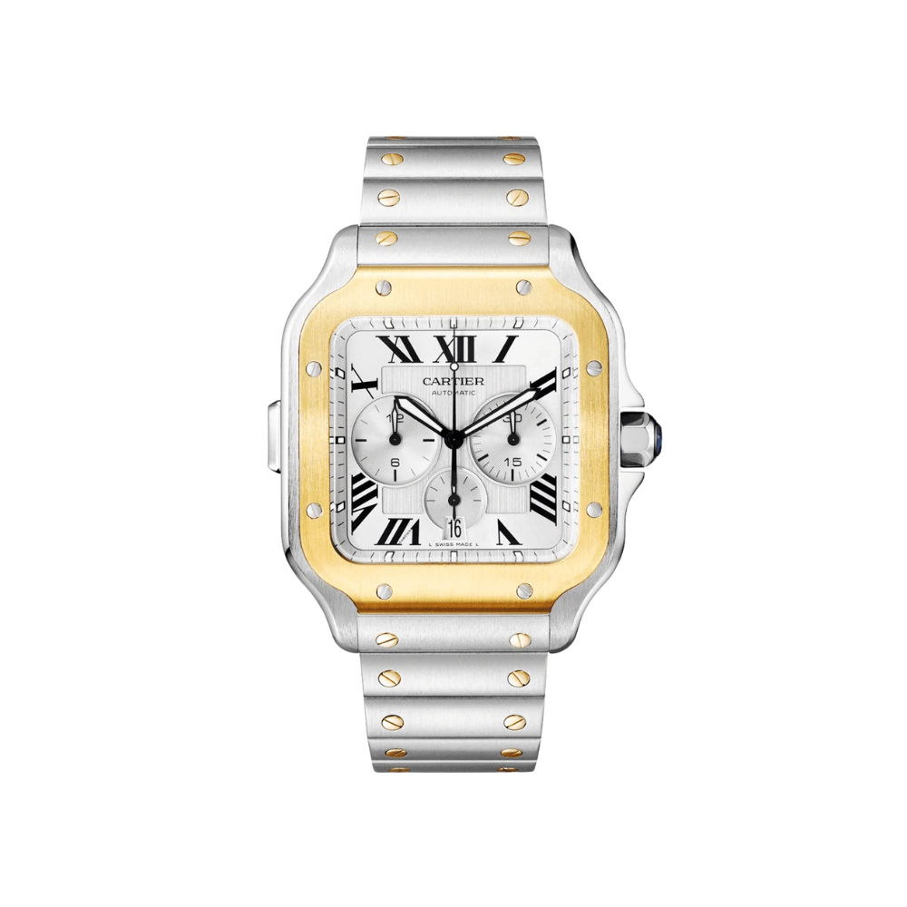 Santos de Cartier XL Chronograph Steel/Gold